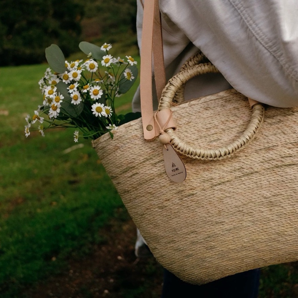 Mercado collection Natural Tote Canasta Basket Bag